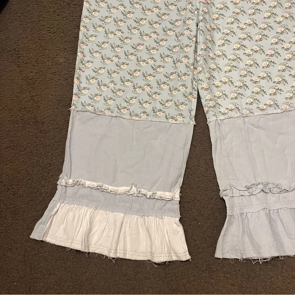 POL Cottage Floral Overalls Jumpsuit